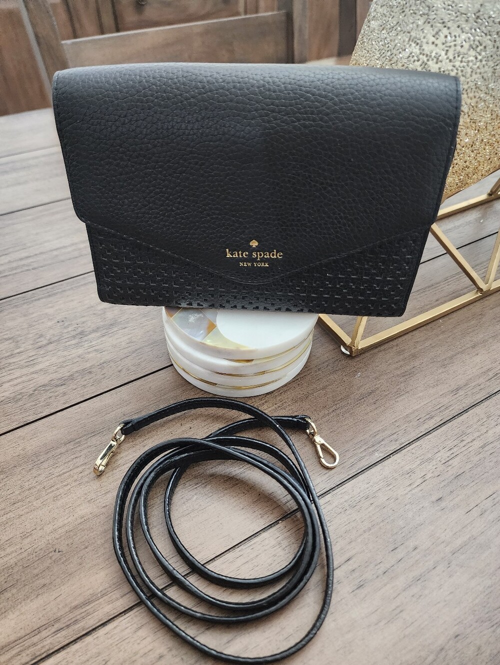 kate spade New York Black Leather Crossbody Bag - Picture 2 of 16